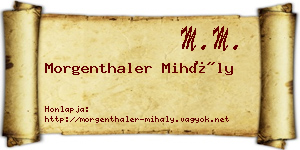 Morgenthaler Mihály névjegykártya